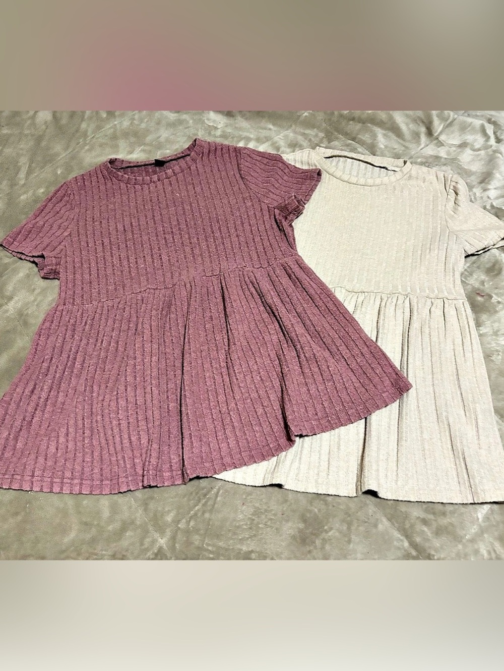 Maternity blouses Purple & Cream